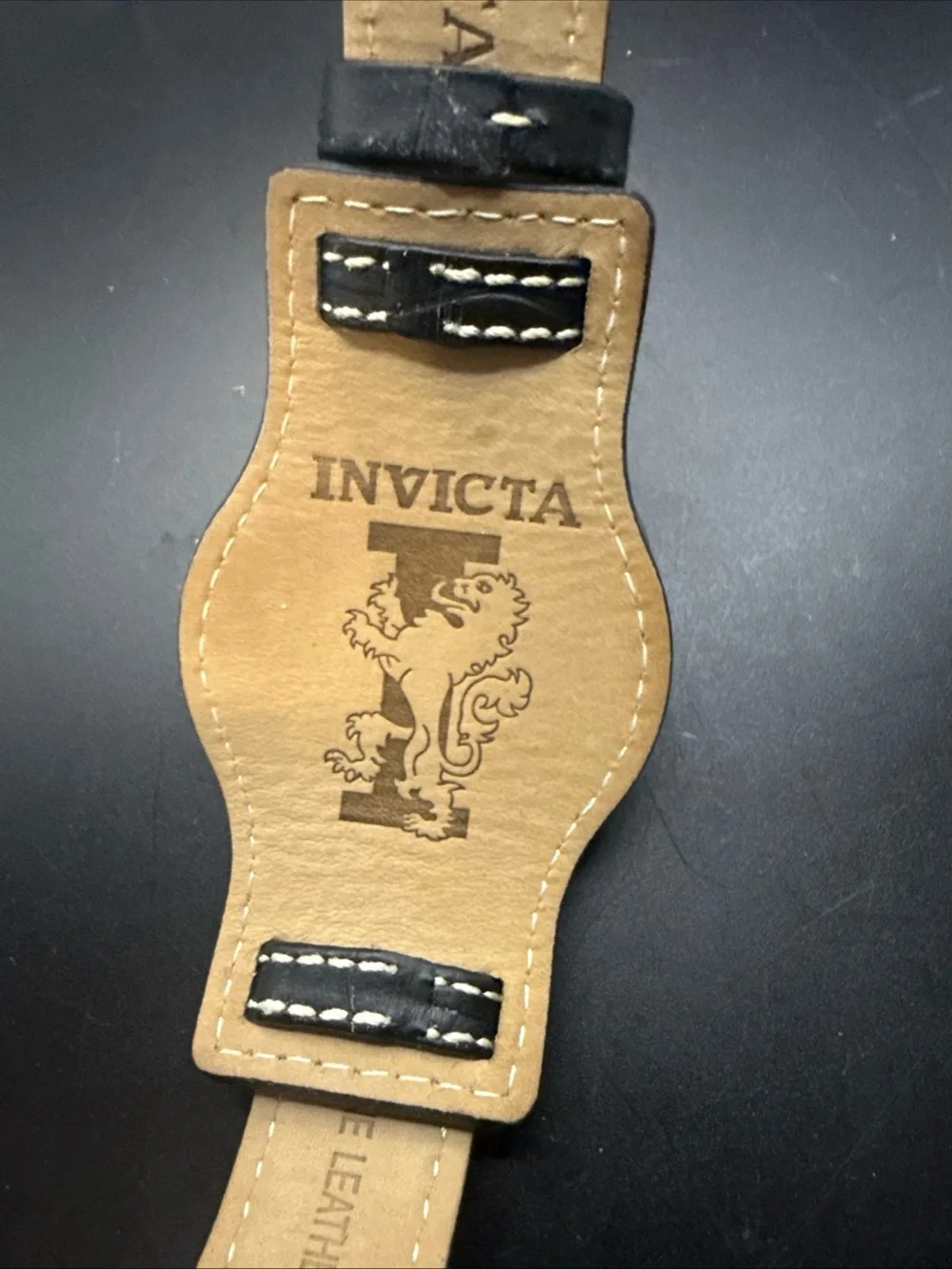 Invicta Men's Watch I-Force Quartz Blue Dial Steel Case Brown Strap New Battery